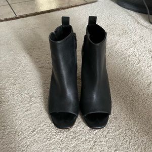 Cole Haan leather peep toe bootie